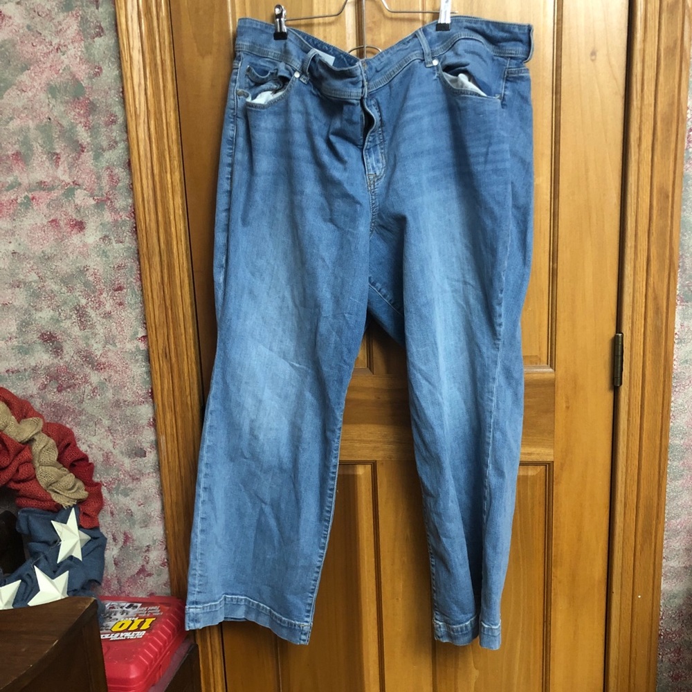 Medium wash flare jeans